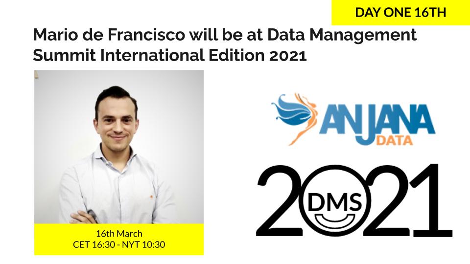 Mario de Francisco will be at Data Management Summit International Edition 2021